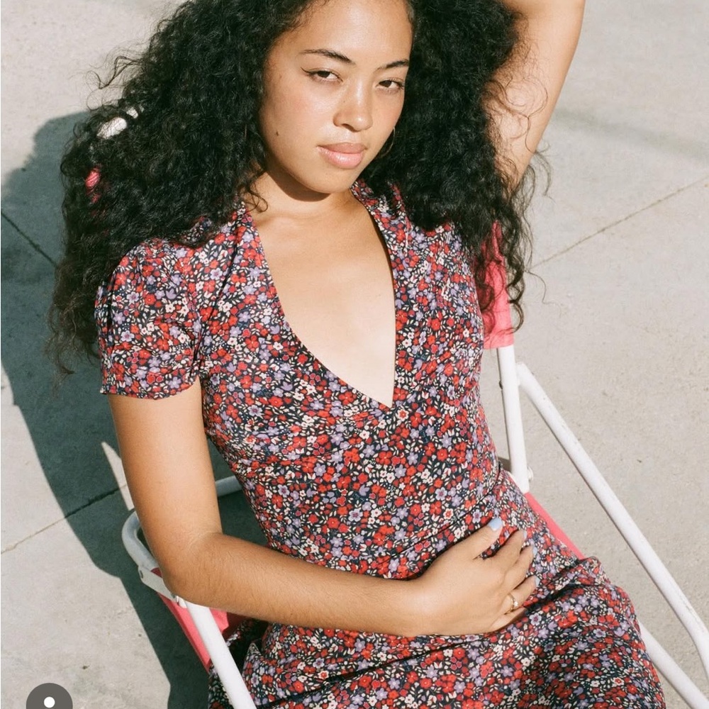 Réalisation Par Teale Midi Wrap Dress Size S Wildflower